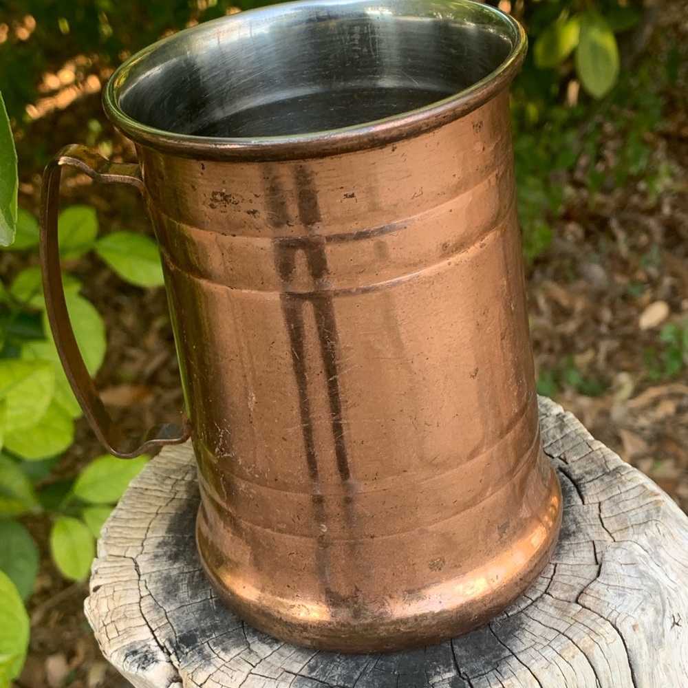 Vintage Copper and Silver Mug